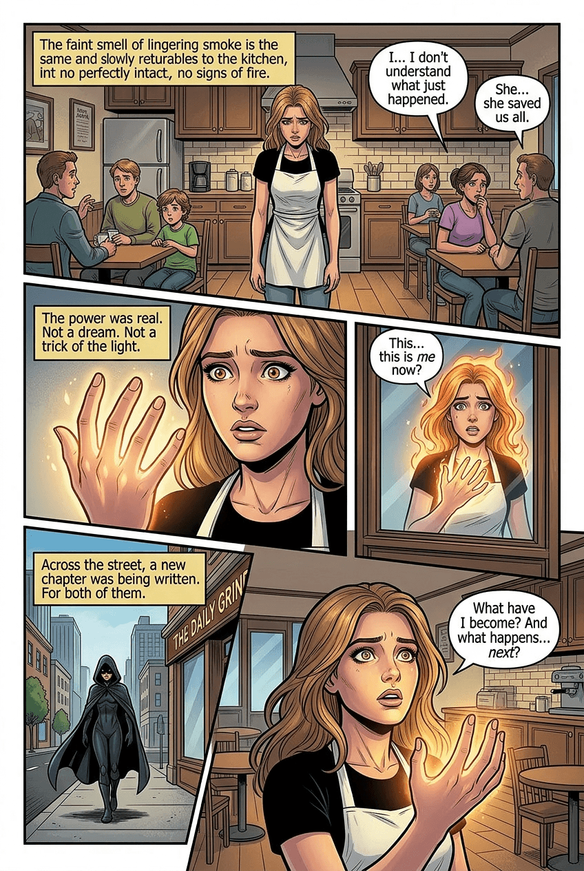 Firestarter, page 5 of 5, Superhero style