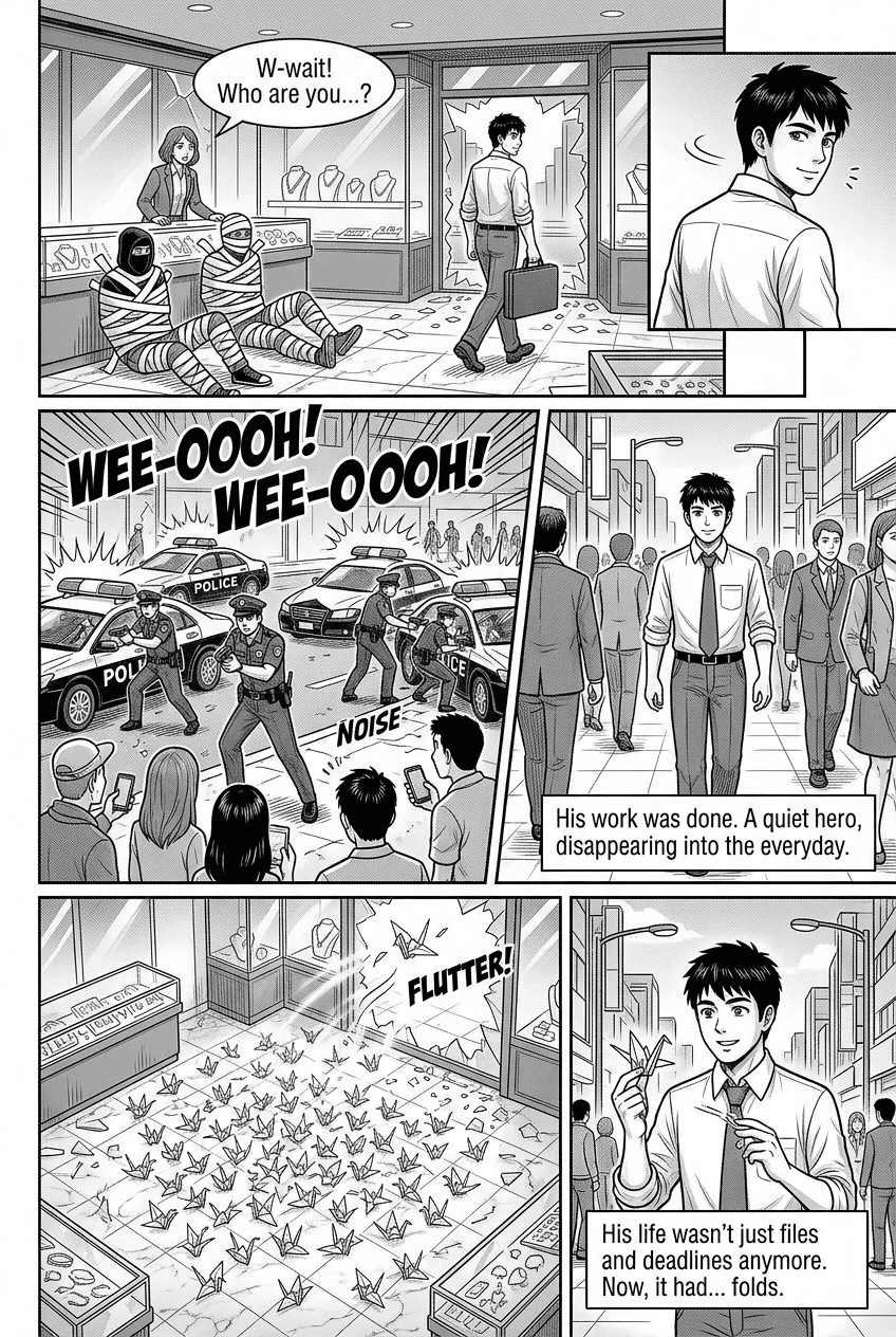 The Paper Mage, page 5 of 5, Manga style