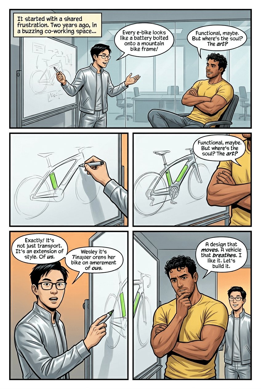 Volt & Bolt, page 1 of 5, Graphic Novel style