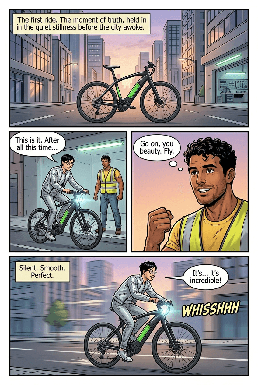 Volt & Bolt, page 3 of 5, Graphic Novel style