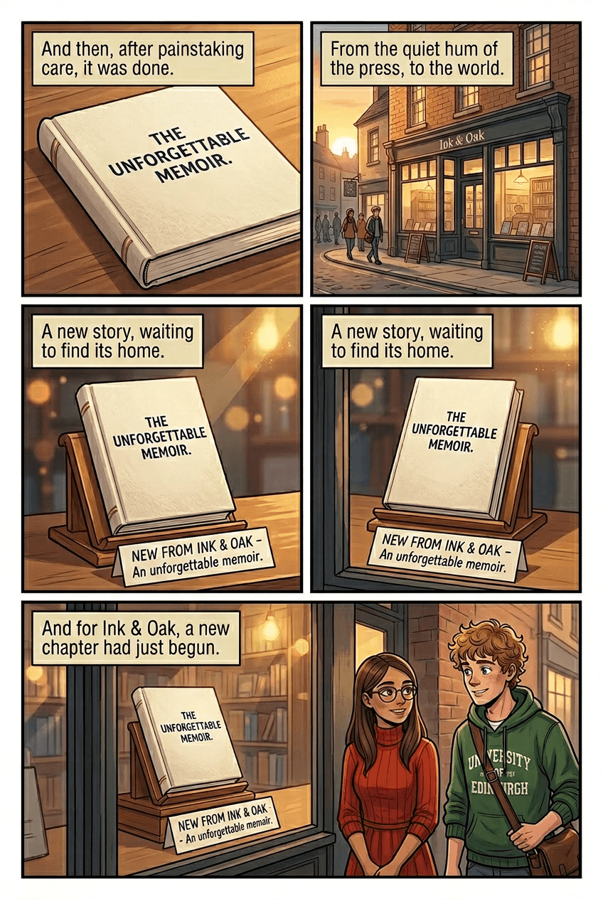 Ink & Oak, page 5 of 5, Slice of Life style