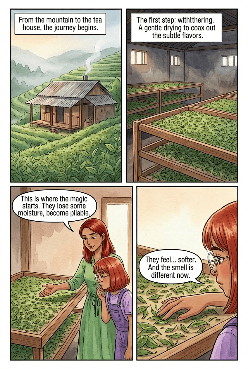 Misty Leaf, page 4 of 5, Watercolor style