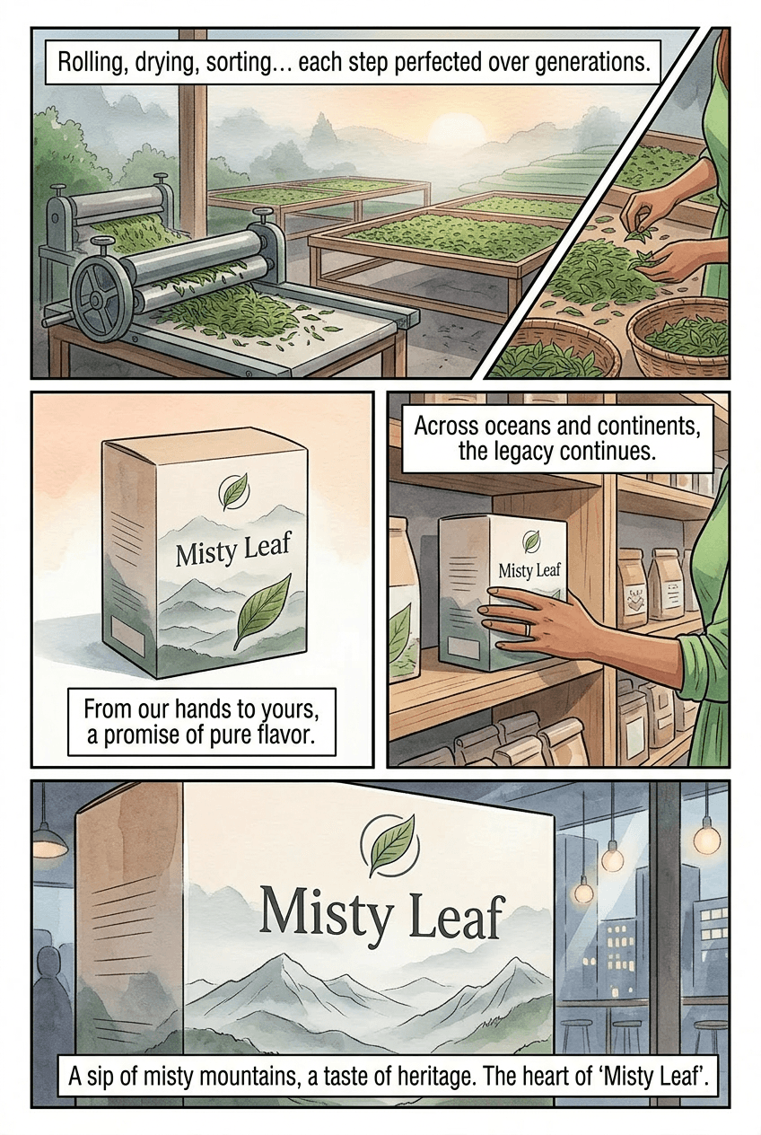 Misty Leaf, page 5 of 5, Watercolor style