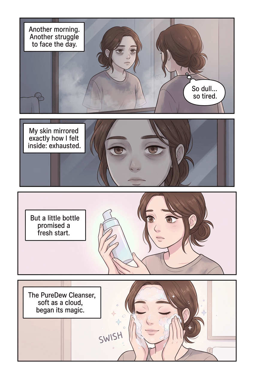 The Glow Chronicles, page 1 of 5, Webtoon style