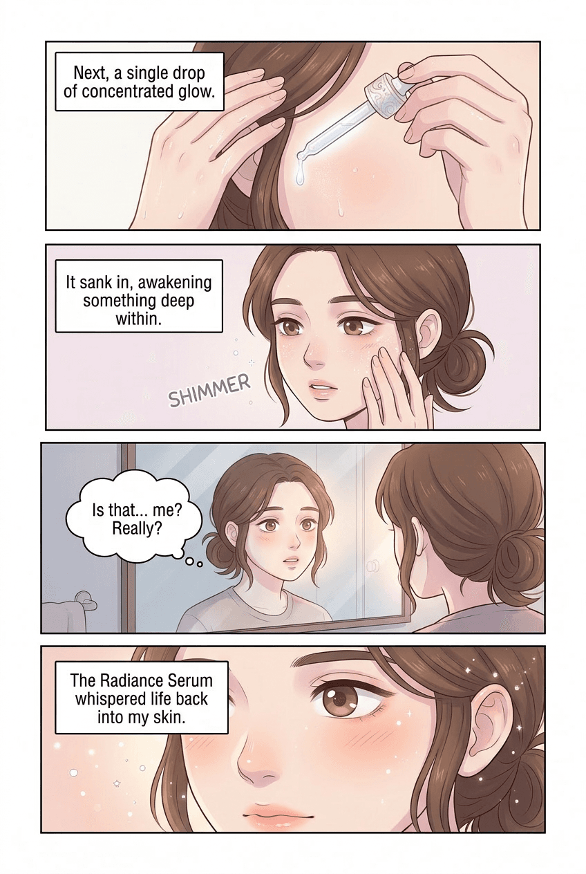 The Glow Chronicles, page 2 of 5, Webtoon style