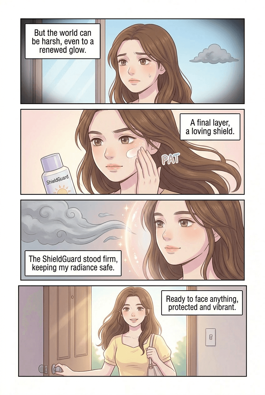The Glow Chronicles, page 4 of 5, Webtoon style