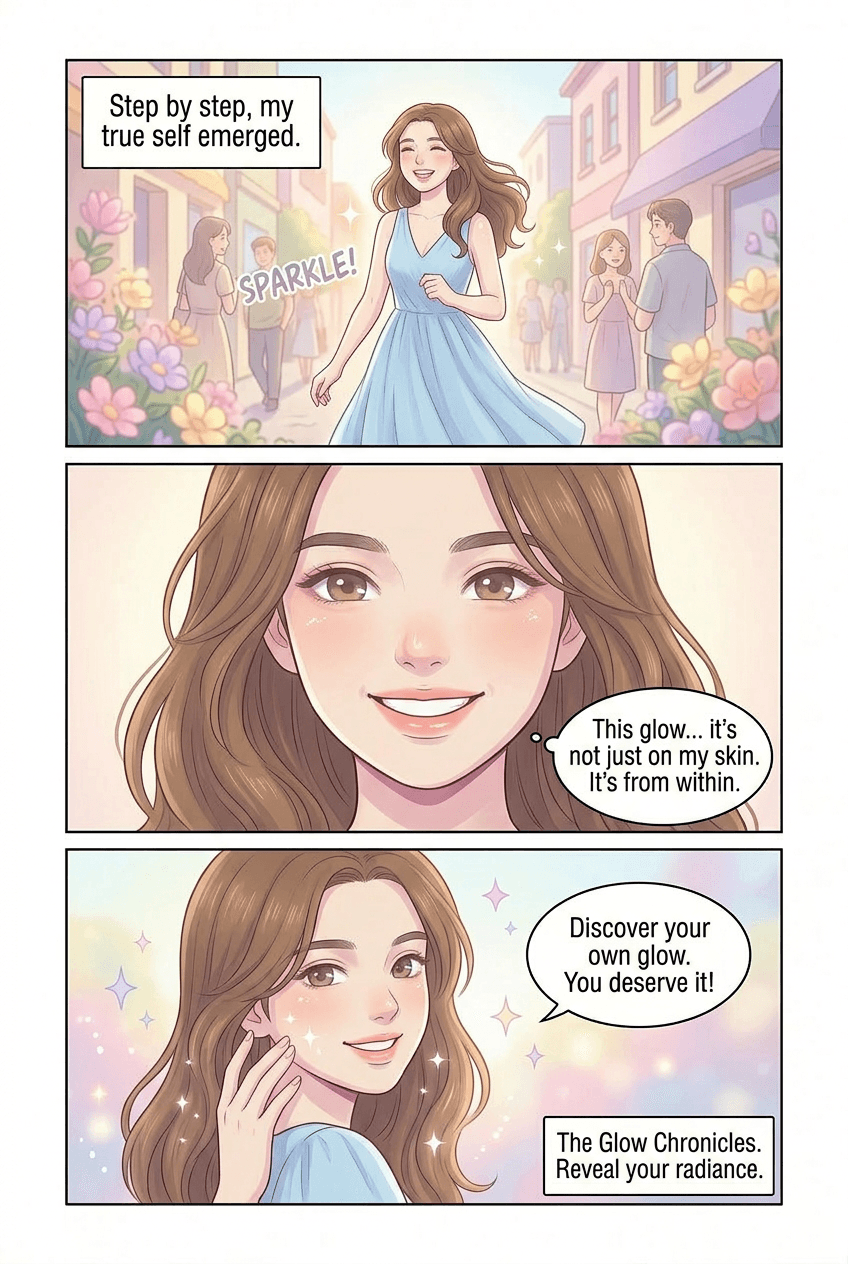 The Glow Chronicles, page 5 of 5, Webtoon style