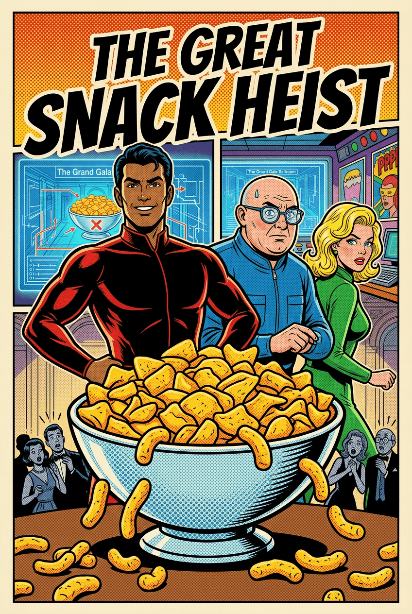 The Great Snack Heist, a 5-page comic made with Comikaze