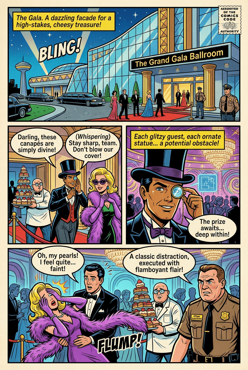 The Great Snack Heist, page 2 of 5, Retro Pop style