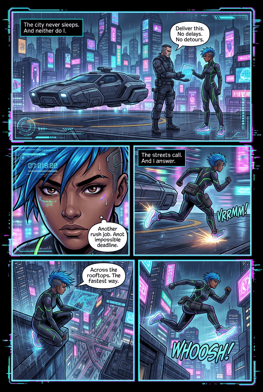 Built for the Streets, page 1 of 5, Cyberpunk style