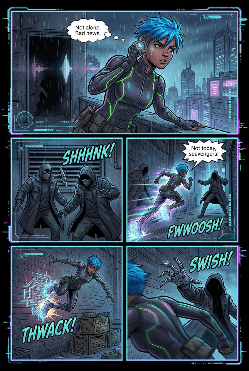 Built for the Streets, page 3 of 5, Cyberpunk style