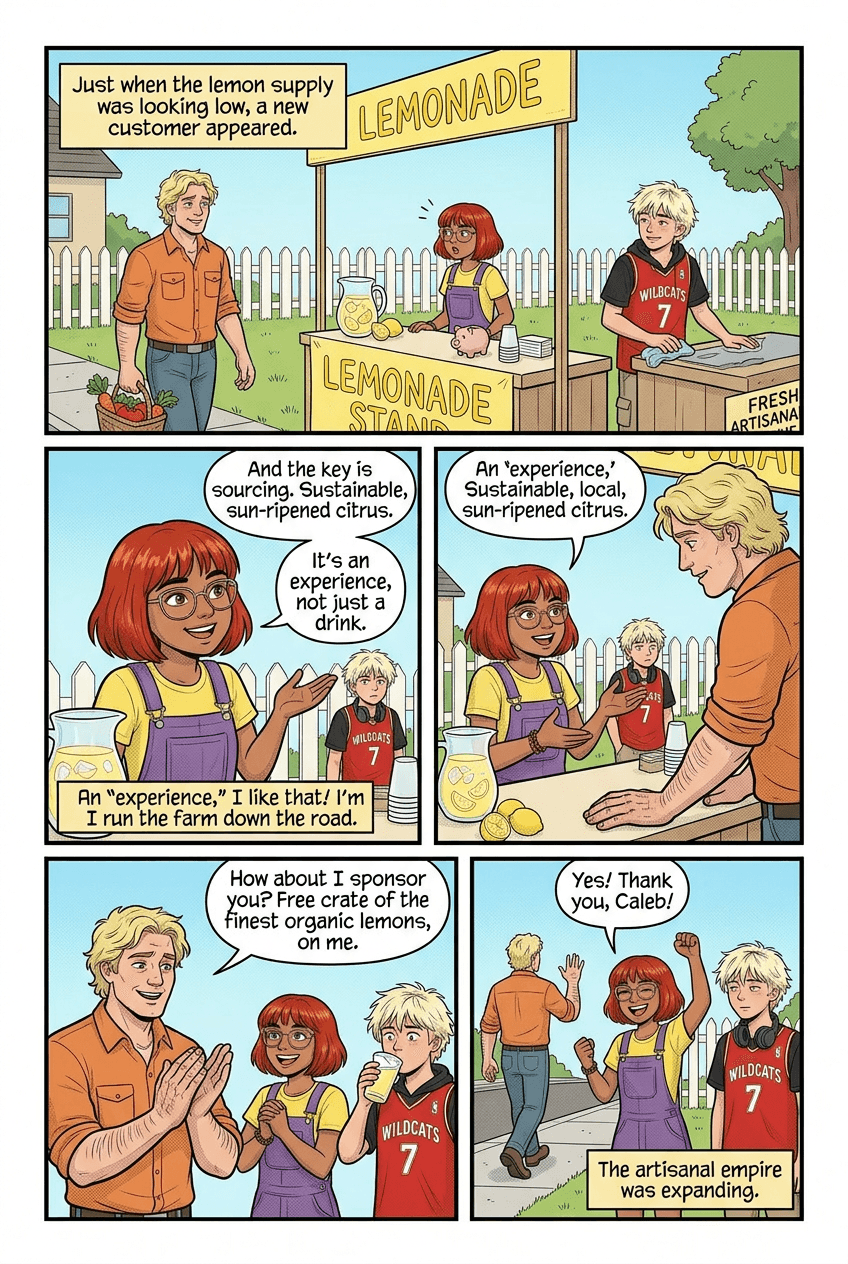 The Two Dollar Stand, page 4 of 5, Retro Pop style