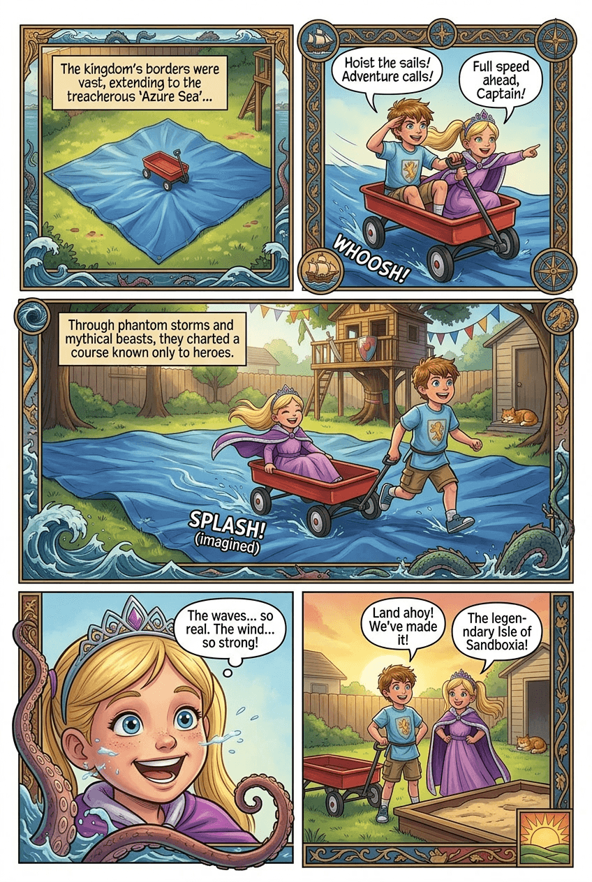 The Backyard Kingdom, page 2 of 5, Fantasy Epic style