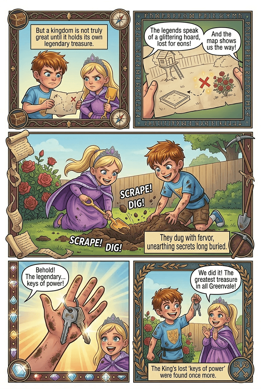 The Backyard Kingdom, page 4 of 5, Fantasy Epic style