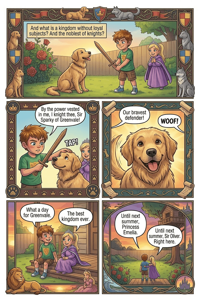 The Backyard Kingdom, page 5 of 5, Fantasy Epic style