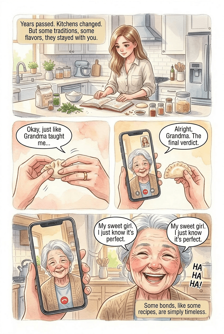 My Grandma's Kitchen, page 5 of 5, Watercolor style
