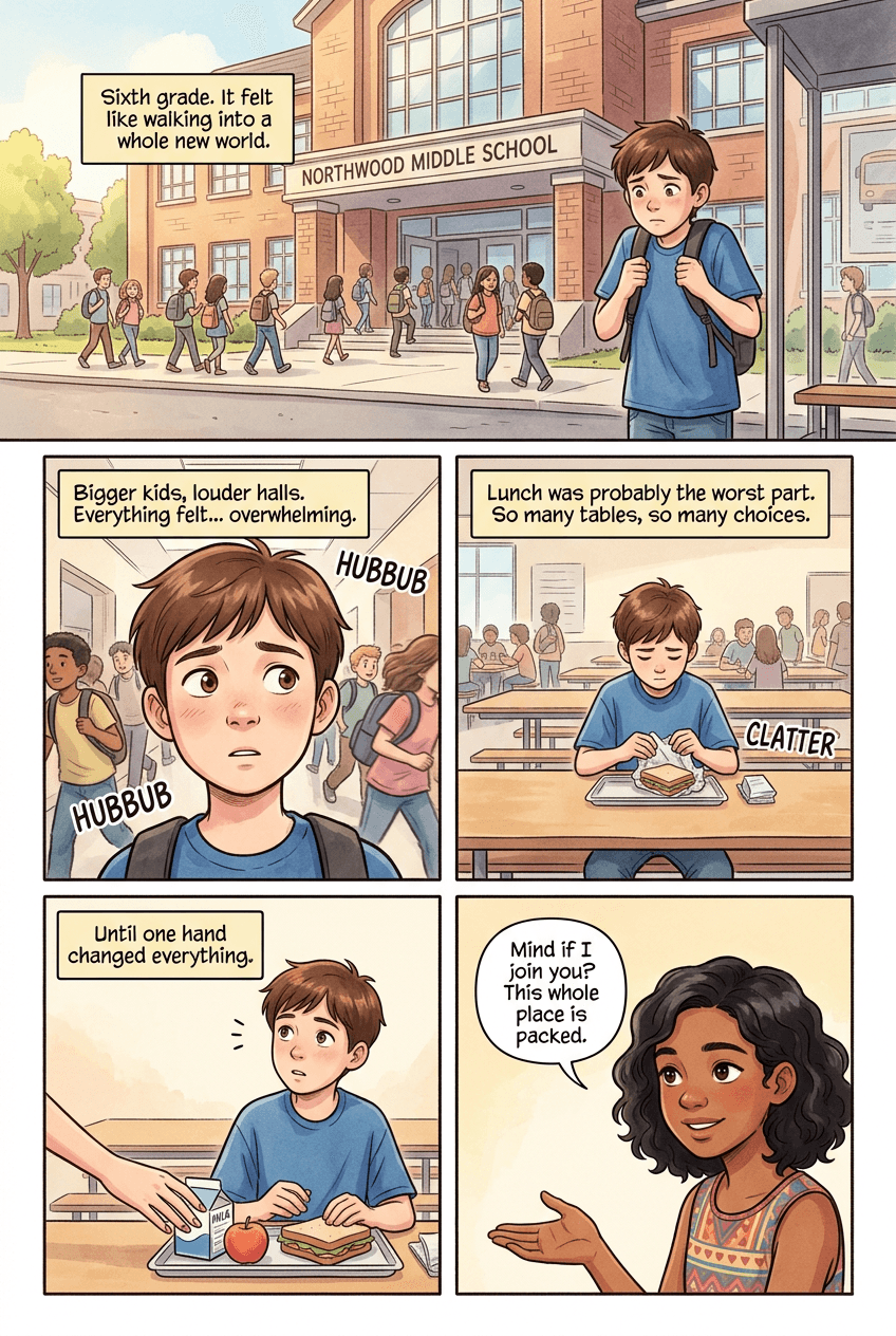 The School Year That Changed Everything, page 1 of 5, Slice of Life style