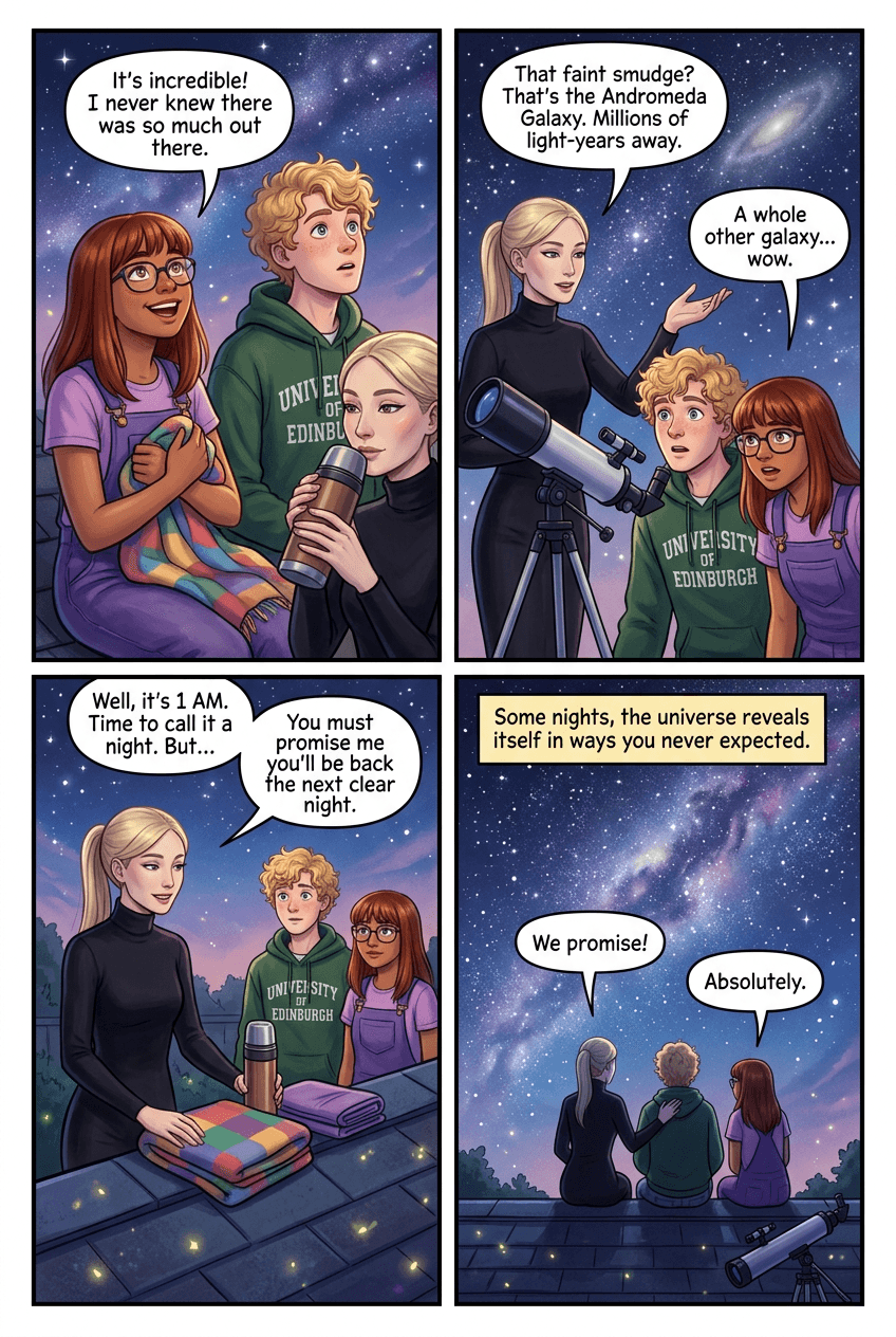 The Night We Saw Mars, page 5 of 5, Watercolor style