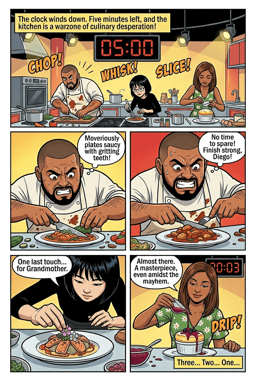 The Final Round, page 4 of 5, Retro Pop style