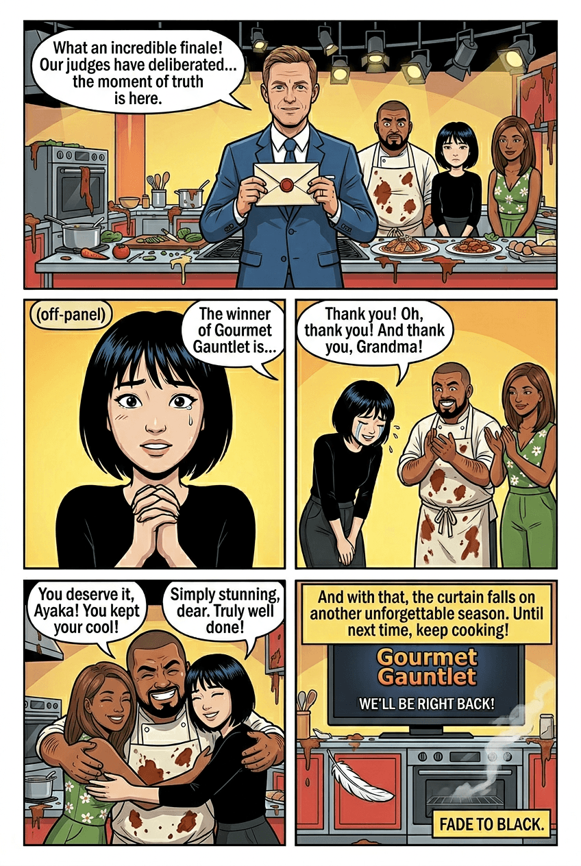 The Final Round, page 5 of 5, Retro Pop style