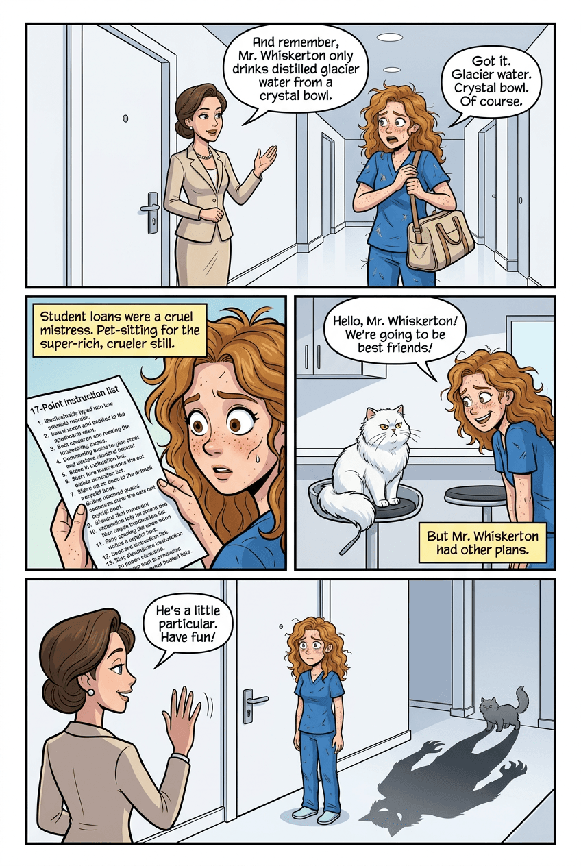 Mr. Whiskerton Has Opinions, page 1 of 5, Retro Pop style