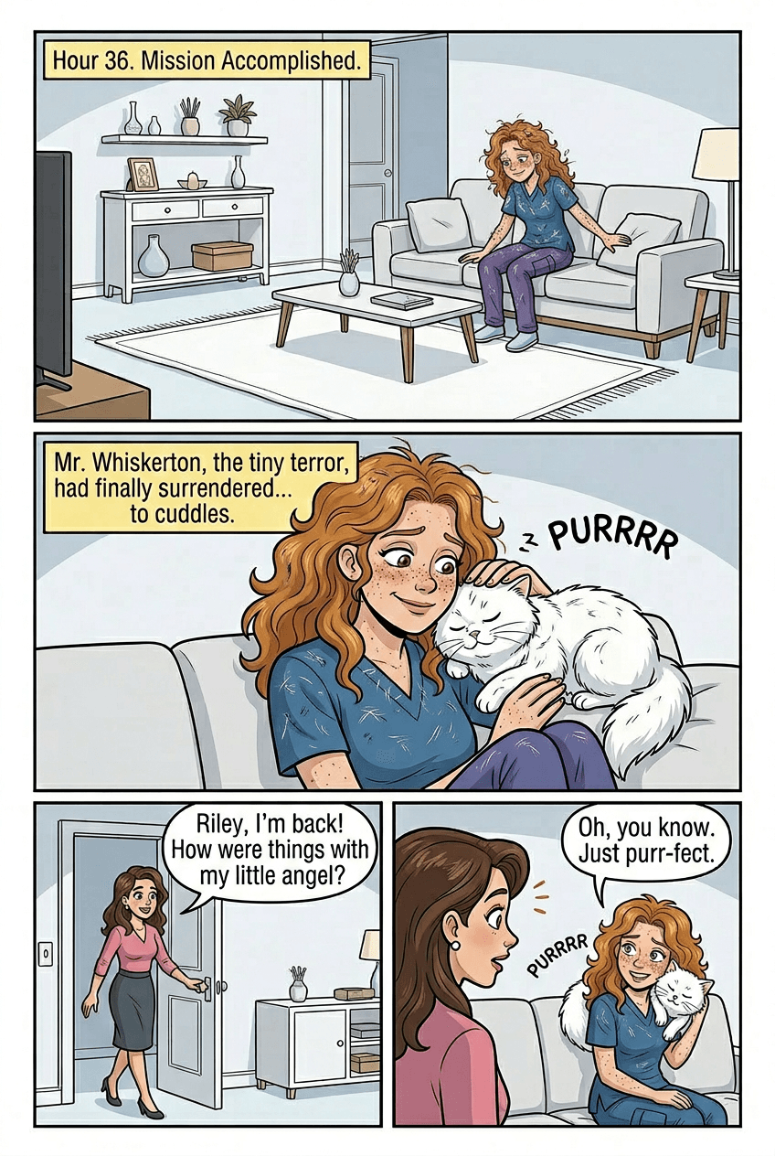 Mr. Whiskerton Has Opinions, page 5 of 5, Retro Pop style