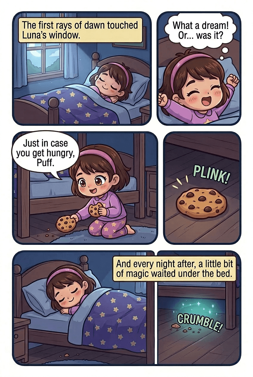The Monster Under the Bed, page 5 of 5, Chibi style