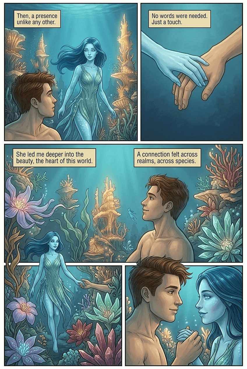 Under the Waves, page 4 of 5, Graphic Novel style