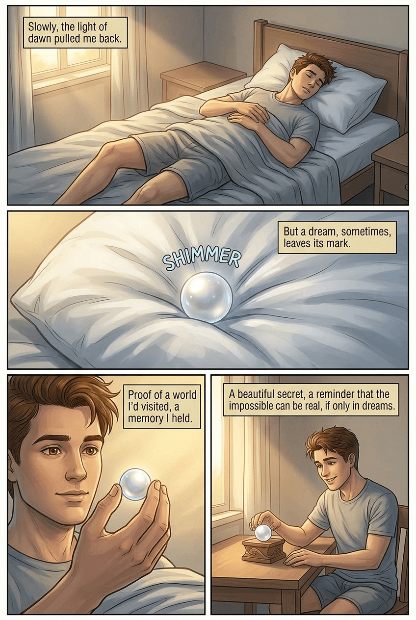 Under the Waves, page 5 of 5, Graphic Novel style