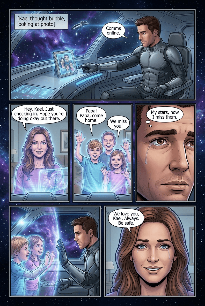 Goodnight, Astronaut, page 2 of 5, Sci-Fi Space Opera style