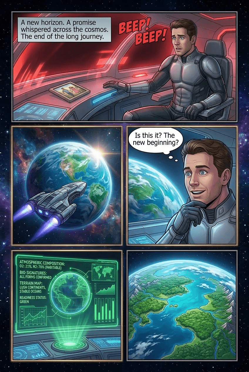 Goodnight, Astronaut, page 4 of 5, Sci-Fi Space Opera style