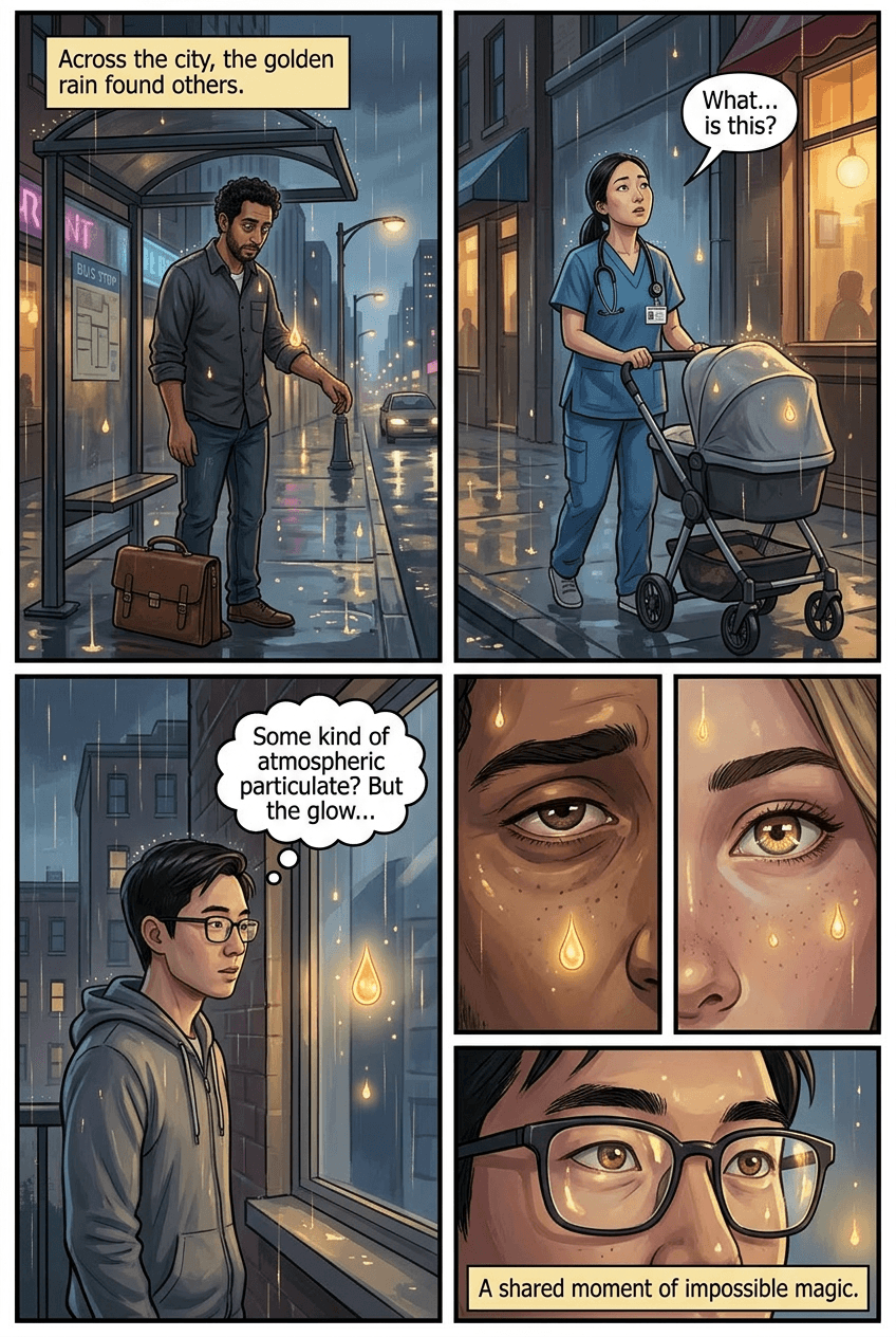The Rain That Granted Wishes, page 2 of 5, Watercolor style