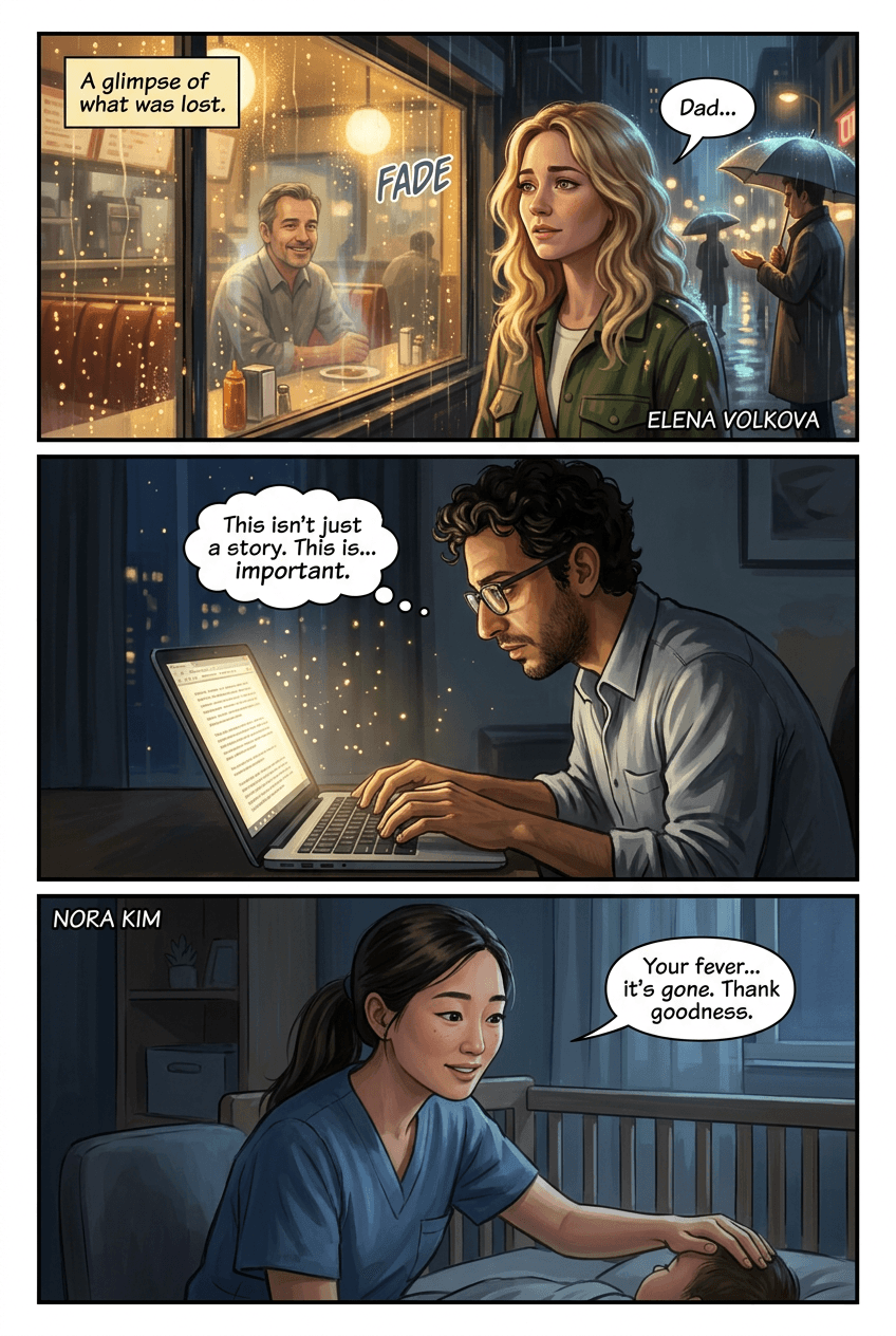 The Rain That Granted Wishes, page 3 of 5, Watercolor style