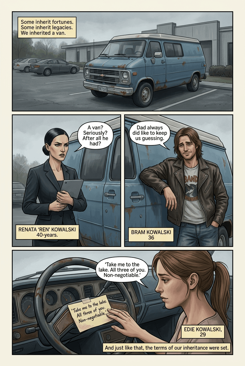 The Long Way to the Lake, page 1 of 10, Graphic Novel style
