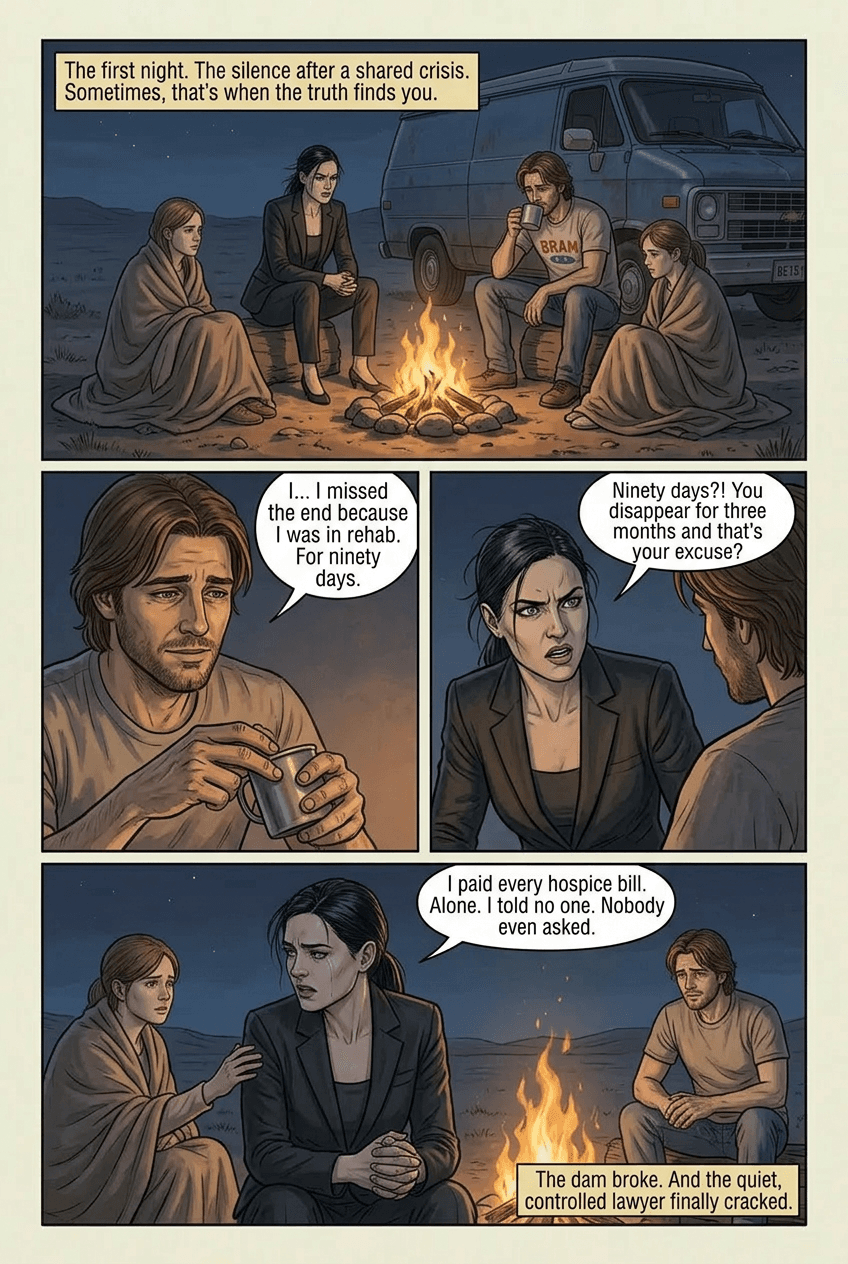 The Long Way to the Lake, page 5 of 10, Graphic Novel style