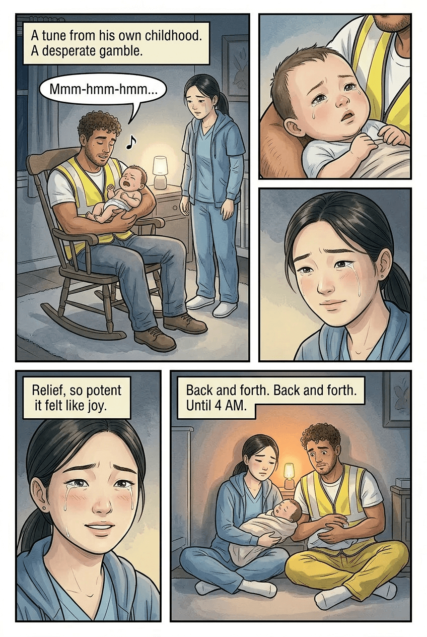 The First Night Home, page 4 of 5, Slice of Life style