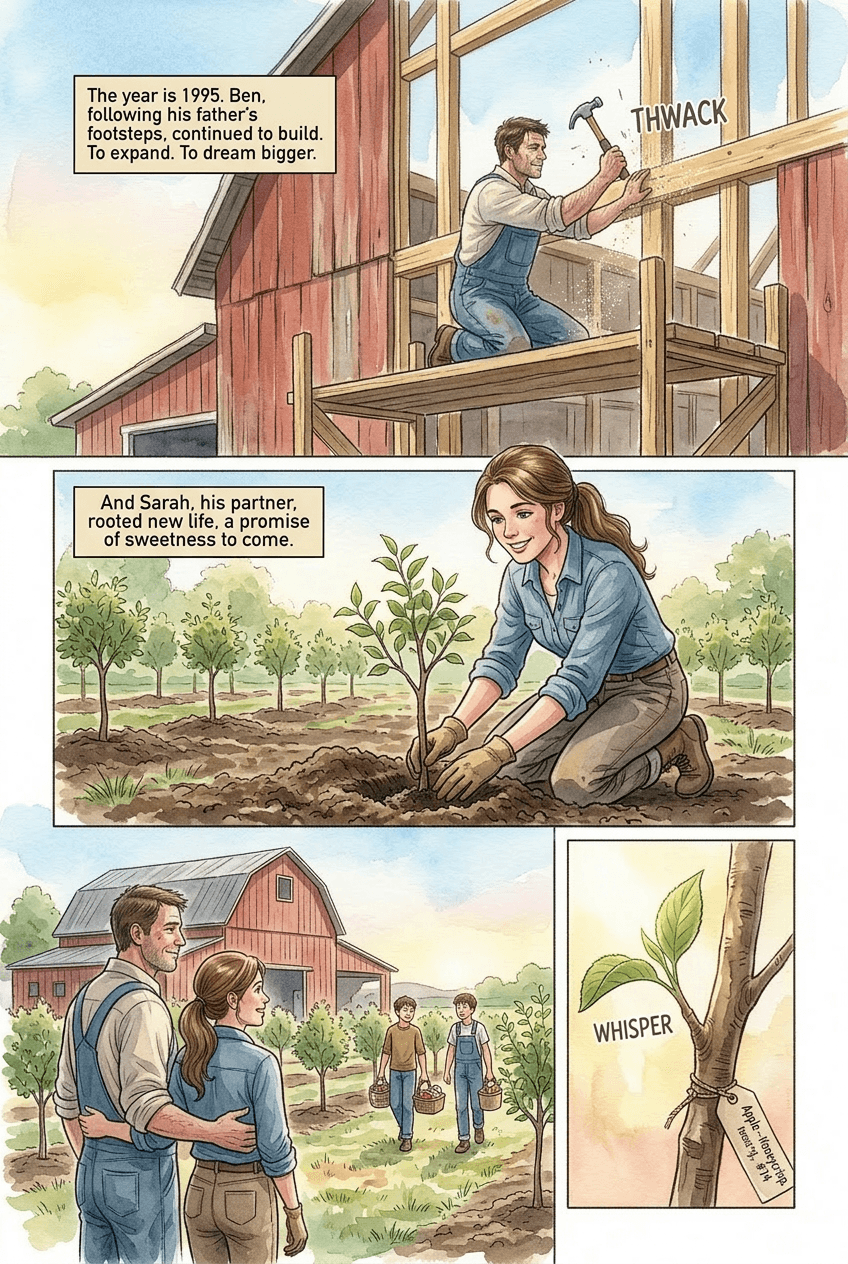 The Family Farm, page 3 of 5, Watercolor style