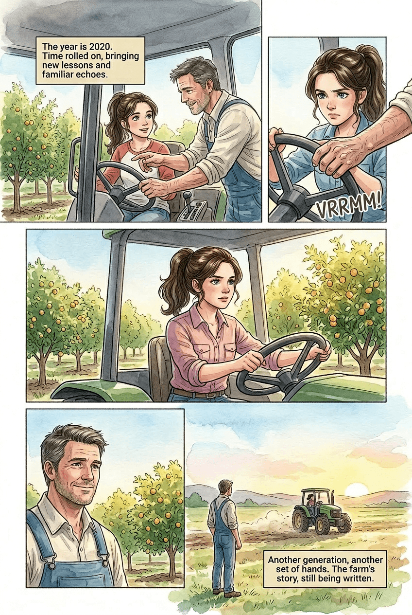 The Family Farm, page 4 of 5, Watercolor style