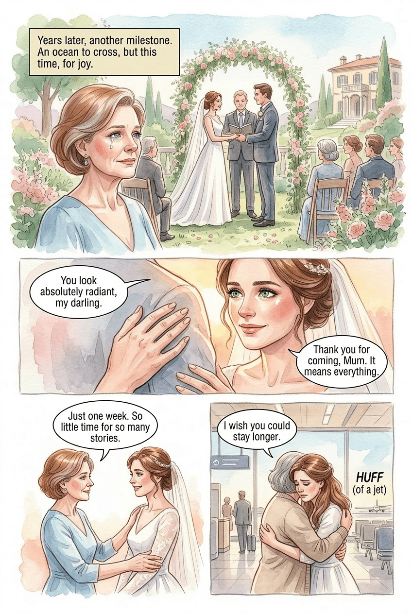 Letters From Abroad, page 3 of 5, Watercolor style