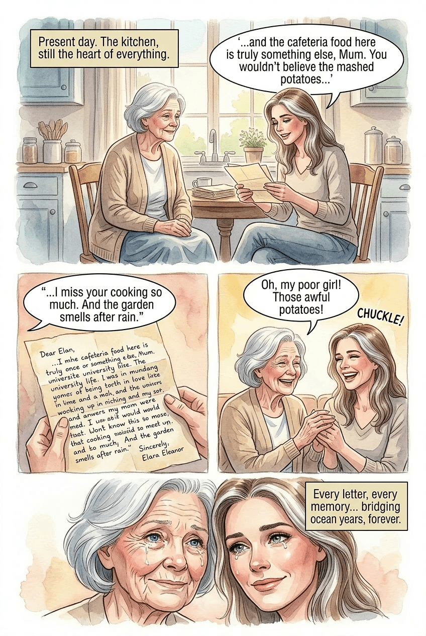 Letters From Abroad, page 5 of 5, Watercolor style