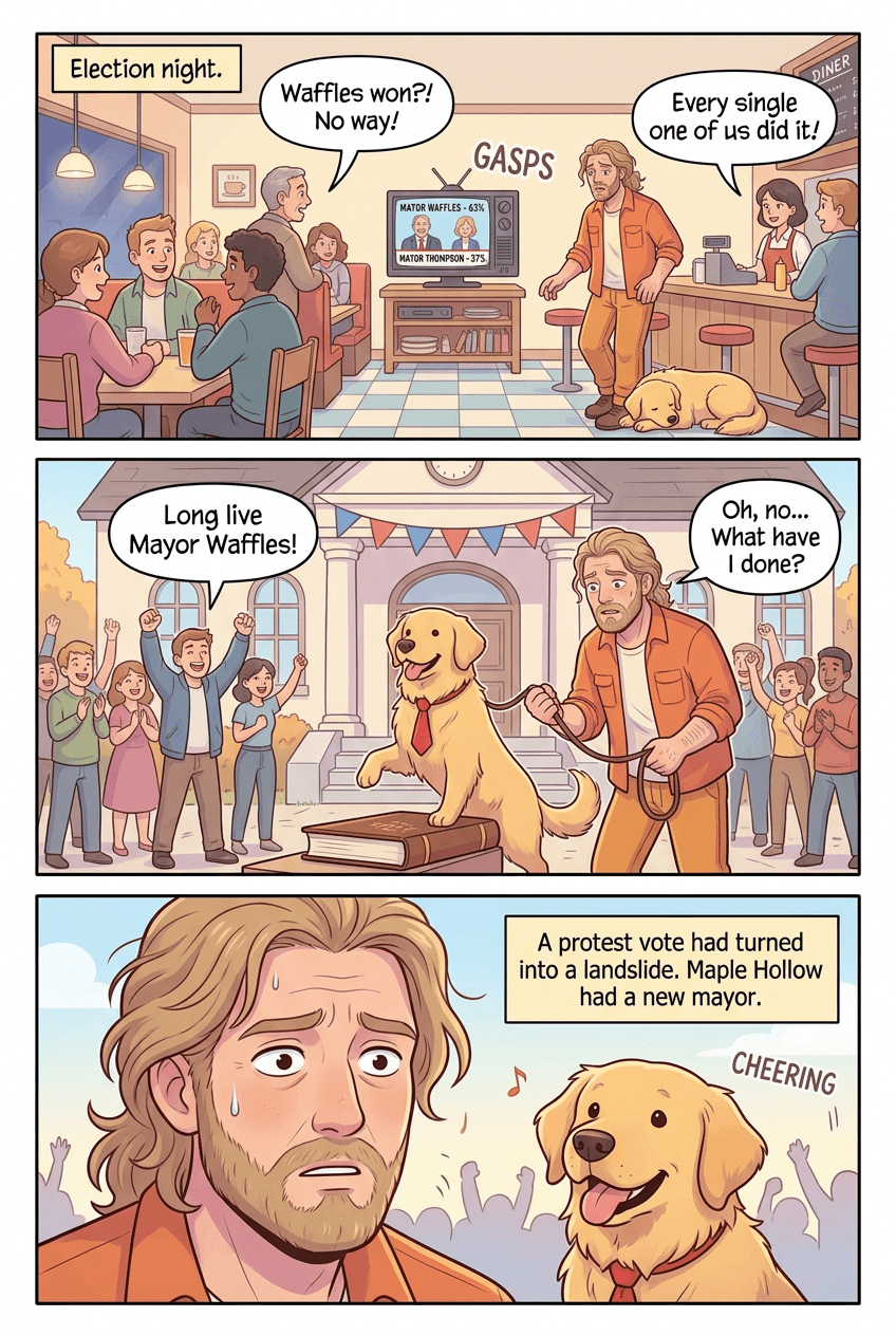 Mayor Waffles, page 2 of 5, Webtoon style
