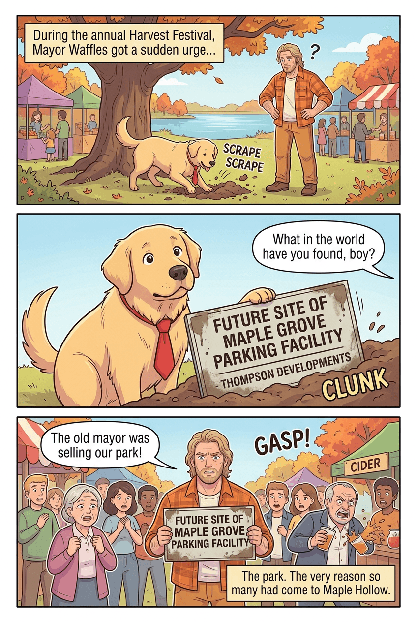 Mayor Waffles, page 4 of 5, Webtoon style