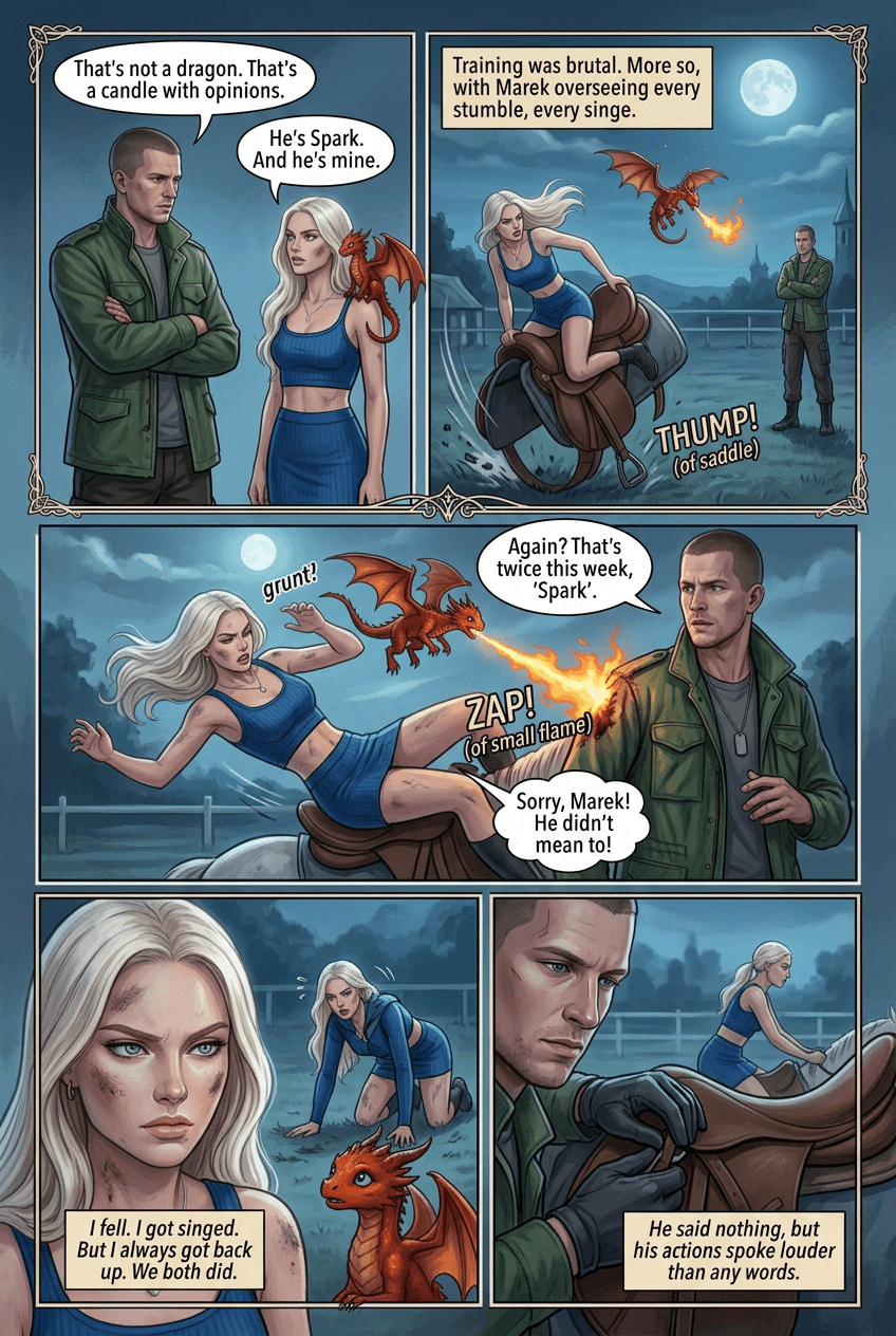 The Smallest Dragon, page 2 of 5, Romantasy style