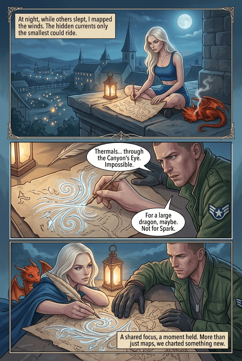 The Smallest Dragon, page 3 of 5, Romantasy style