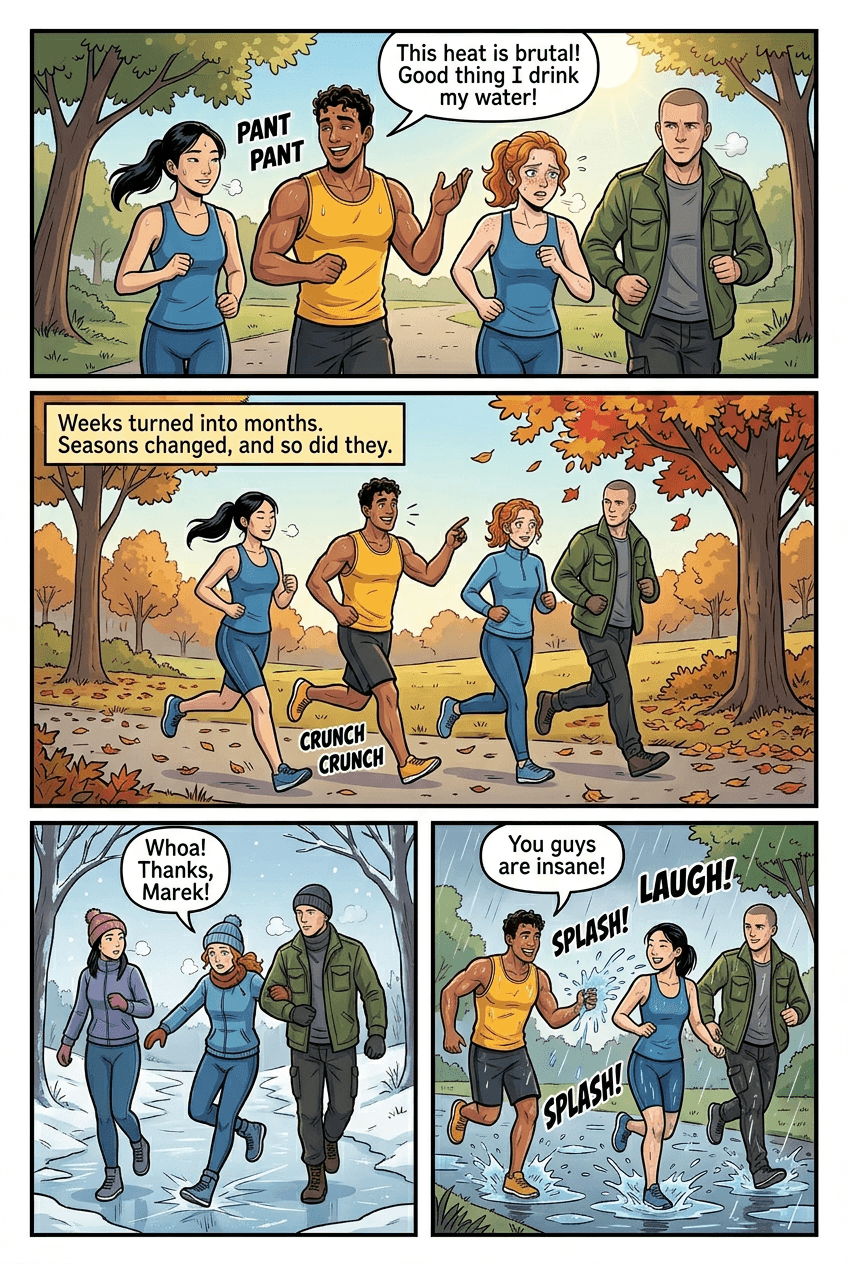 The Last Mile Club, page 2 of 5, Slice of Life style