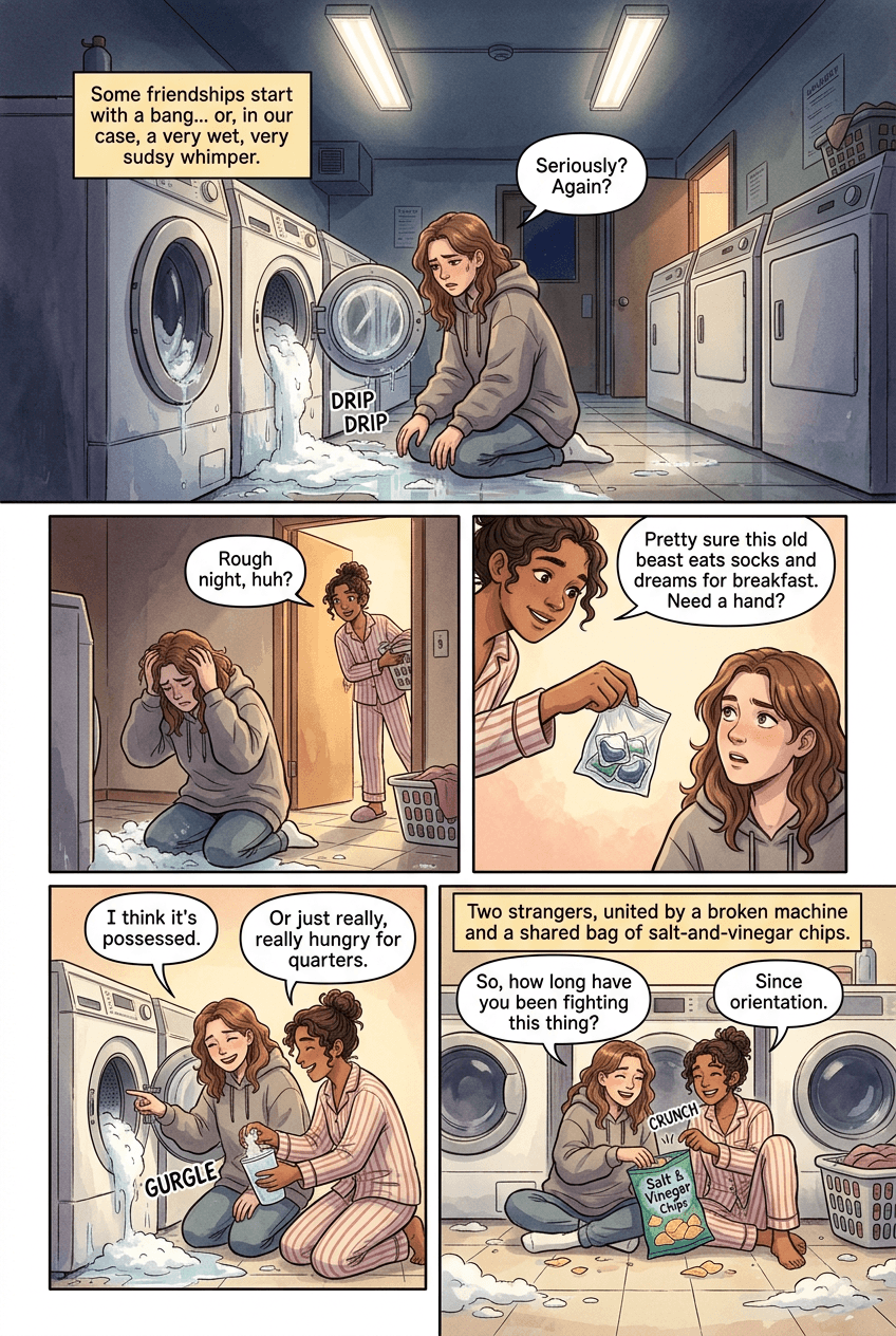 Ten Years of Friendship, page 1 of 5, Slice of Life style