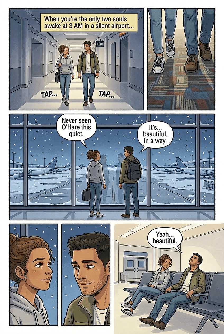 Snowed In Together, page 4 of 5, Slice of Life style