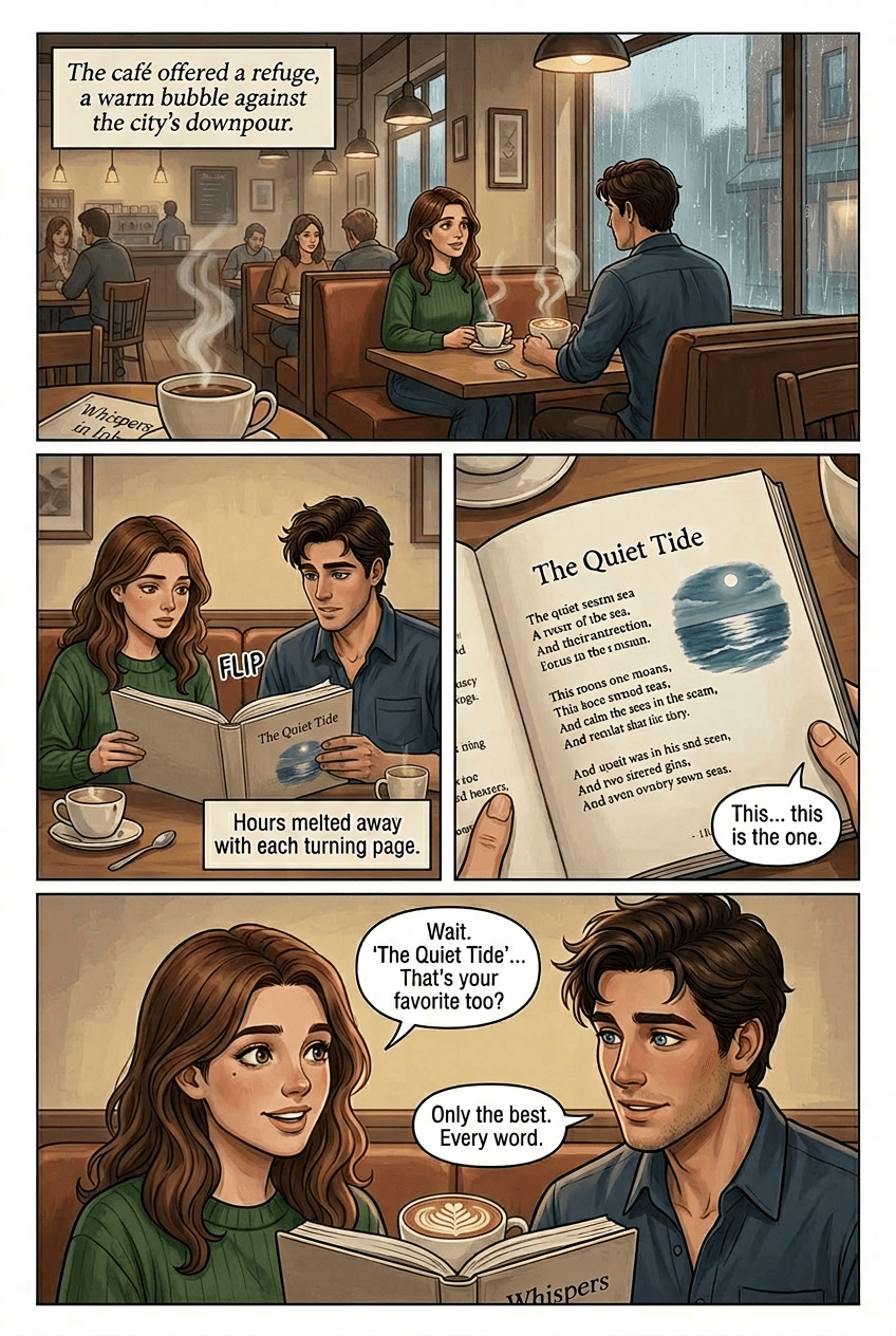 Last Copy on the Shelf, page 3 of 5, Graphic Novel style