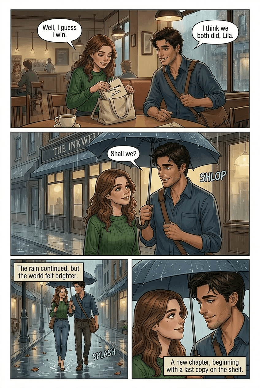 Last Copy on the Shelf, page 5 of 5, Graphic Novel style