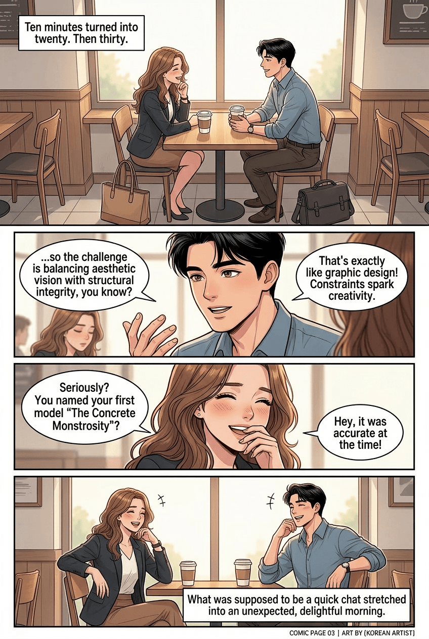 The Coffee Shop Mix-Up, page 3 of 5, Manhwa style